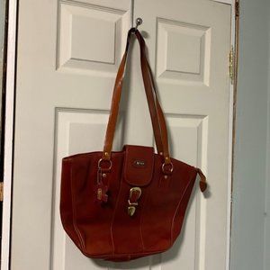 Baleno Brown Leather Tote Shoulder Bag